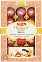 Изображение товара Конфеты ПОБЕДА ВКУСА Трюфели тирамису с марципаном в горьком шоколаде с сыром маскарпоне, 225г