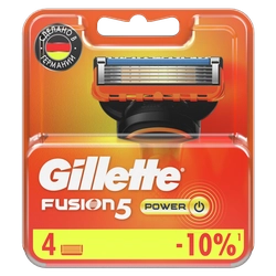 Кассеты сменные для бритья GILLETTE Fusion5 Power, 4шт