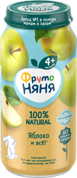 Пюре фруктовое ФРУТОНЯНЯ Яблоко, с 4 месяцев, 250г