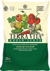 Изображение товара Почвогрунт ЖИВАЯ ЗЕМЛЯ Универсальный, 10л