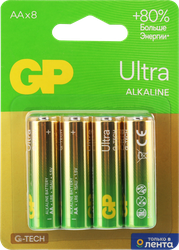 Элемент питания GP Ultra 15AU/LNT-2CR8 96/768 AA, 8шт
