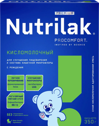 Изображение товара Смесь кисломолочная NUTRILAK 1, с 0 месяцев, 350г