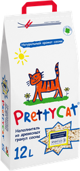 Наполнитель древесный для туалета домашних животных PRETTYCAT, 12л