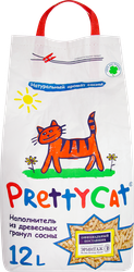 Наполнитель древесный для туалета домашних животных PRETTYCAT, 12л