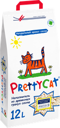 Наполнитель древесный для туалета домашних животных PRETTYCAT, 12л
