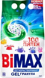 Изображение товара Стиральный порошок BIMAX 100 пятен Automat универсальный, 3кг