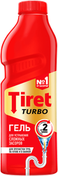 Гель для удаления засоров в канализационных трубах TIRET Turbo, 1л