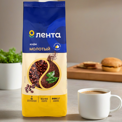 Кофе молотый ЛЕНТА жареный, 500г