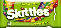 Драже SKITTLES Кисломикс в сахарной глазури со вкусом малины, ананаса, мандарина, вишни, яблока, 38г