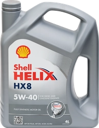 Масло моторное SHELL Helix HX8 5W-40 синтетическое, 4л