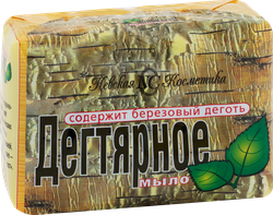 Туалетное мыло НЕВСКАЯ КОСМЕТИКА Дегтярное, с березовым дегтем, 4шт