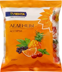 Леденцы ЛЕНТА Мини ассорти, 250г