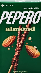 Соломка LOTTE Almond Pepero в шоколадной глазури с миндалем, 36г