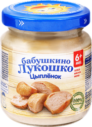 Пюре мясное БАБУШКИНО ЛУКОШКО Цыпленок, с 6 месяцев, 100г