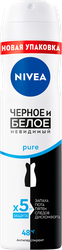Изображение товара Дезодорант-антиперспирант спрей NIVEA Pure Черное и Белое Невидимая защита, 150мл