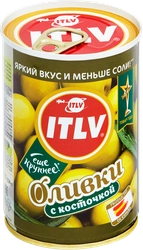 Оливки с косточкой ITLV зеленые, 195г