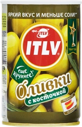 Оливки с косточкой ITLV зеленые, 195г