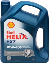 Масло моторное SHELL Helix HX7 10W-40 полусинтетическое, 4л