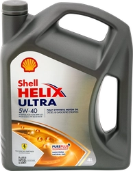 Масло моторное SHELL Helix Ultra 5W-40 синтетическое, 4л