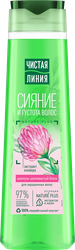Изображение товара Шампунь для окрашенных волос ЧИСТАЯ ЛИНИЯ Шелковистый блеск Клевер, на отваре целебных трав, 400мл