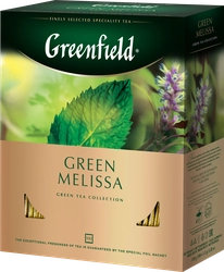 Чай зеленый GREENFIELD Green Melissa, 100пак