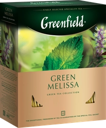 Чай зеленый GREENFIELD Green Melissa, 100пак