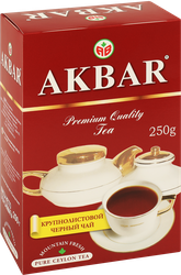 Чай черный AKBAR Цейлонский байховый листовой, 250г