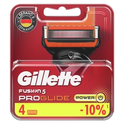 Кассеты сменные для бритья GILLETTE Fusion5 ProGlide Power, 4шт