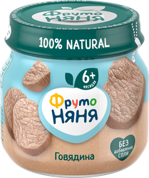 Пюре мясное ФРУТОНЯНЯ Говядина, с 6 месяцев, 80г