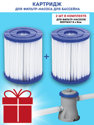 Картридж для фильтр-насоса BESTWAY Flowclear 8х9см, Арт. 58093