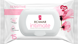 Изображение товара Салфетки влажные для интимной гигиены Я САМАЯ Ромашка, 15шт