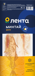 Изображение товара Минтай замороженный ЛЕНТА филе, 800г