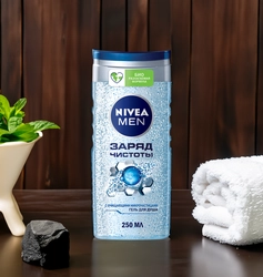 Гель для душа мужской NIVEA Men Заряд чистоты, 250мл