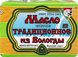 Масло сливочное ИЗ ВОЛОГДЫ Традиционное 82,5%, без змж, 180г