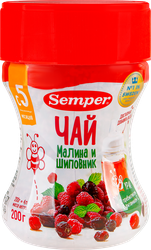 Чай SEMPER Малина и шиповник, с 5 месяцев, 200г