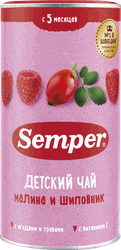 Чай SEMPER Малина и шиповник, с 5 месяцев, 200г