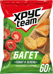 Сухарики ХРУСTEAM багет Томат и зелень, 60г