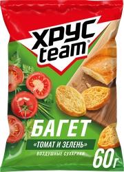 Сухарики ХРУСTEAM багет Томат и зелень, 60г