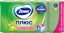 Бумага туалетная ZEWA Плюс Яблоко 2-слоя, 8шт