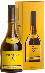 Бренди TORRES Gran Reserva 10, 38%, п/у, 0.7л