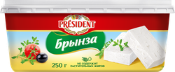 Изображение товара Сыр PRESIDENT Брынза 45%, без змж, 250г