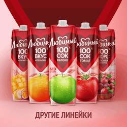 Напиток сокосодержащий ЛЮБИМЫЙ Яблоко, черноплодная рябина, клубника, земляника, 0.95л