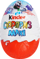 Яйцо шоколадное KINDER СЮРПРИЗ UOVO MAXI с игрушкой, 107г