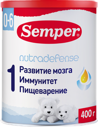 Смесь молочная SEMPER Nutradefense Baby 1, с 0 месяцев, 400г