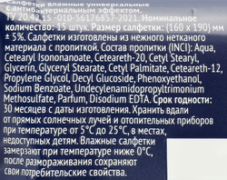 Салфетки влажные ЛЕНТА антибактериальные, 15шт
