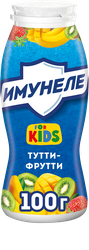 Напиток кисломолочный ИМУНЕЛЕ For Kids Тутти-фрутти 1,5%, без змж, 100г