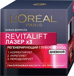 Крем дневной для лица L'OREAL Ревиталифт Лазер х3, против морщин, 50мл