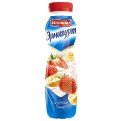Напиток йогуртный питьевой EHRMANN Эрмигурт с клубникой и бананом 1,2%, без змж, 290г