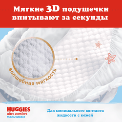 Подгузники для мальчиков HUGGIES Ultra Comfort 5 12–22кг, 56шт