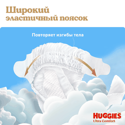 Подгузники для девочек HUGGIES Ultra Comfort 5 12–22кг, 56шт